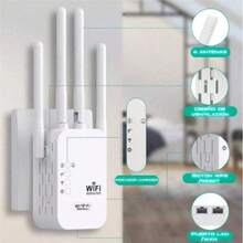 Repetidor Wifi Amplificador Señal 300mbps - Blanco - Ver 4