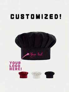 Customized Text Baker/Chef Hat, Adjustable Personalized Name Chef Hat, Professional Chef Hat, Baking Enthusiast Chef Hat Gift, Chef Gift - A - View 8
