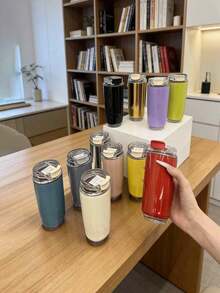 Large Capacity Insulated Tea Infuser Water Bottle, Thick Thermal Tumbler Cup For Home, School, Office, Minimalist Gift - Multicolor - View 2