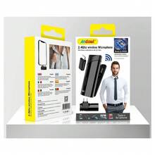 OISE ART STORE Microfono Wireless Senza Fili 2,4ghz Porta Usb C Smartphone Pc Con Clip Q-hw66a - - Multicolore - Visualizzare 4