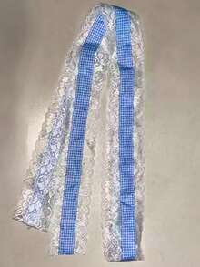 1条女士蕾丝格子腰带，日式腰带，洛丽塔腰带，派对服装道具，衬衫配饰，生日惊喜，圣诞节礼物（送给家人和朋友），情人节礼物，闪亮腰带，夏季服装搭配，舞蹈配饰，水手服配饰，女士时尚发带，JK制服领带 - 彩色 - 查看 11