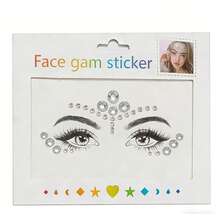 [1PC Festival Face Gems]Glitter Rhinestone Face Stickers For Music Festivals - Seven Colors - View 3