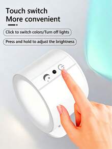 1 Stück doppelseitige magnetische Wandleuchte, 360° drehbar multifunktionale Wandlampe, RGB-Umschaltung, doppelseitige LED-Schranktür-Beleuchtung, mehrfarbig einstellbar, Touch-Fernbedienung, USB-Aufladung, dimmbar, Heimbeleuchtung, geeignet für Wohnzimmer, Schlafzimmer, Flur, Nachttisch, Lesen, Küche, Heimdekoration, Schlafzimmerwanddekoration, geeignet für Weihnachten, Thanksgiving, Neujahr und andere Anlässe - mehrfarbig - Übersicht 6