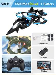 AXNEN K500 MAX 四轴飞行器无人机，特技飞行，360° 翻滚，气压定高，自动悬停，抗撞，易于操控的遥控滑翔机 - 万圣节/圣诞节礼物 - 彩色 - 查看 13