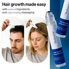 Be Bodywise Rosemary Hair Growth Serum Roll On 25 Ml – 3% Rosemary, 3% Redensyl & 2% Anagain | DHT-Blocking Scalp Serum Boosts Oxygen Flow, Reduces Hair Fall | Paraben/Sulfate-Free | Women & Men - Màu xanh lam - Xem 3