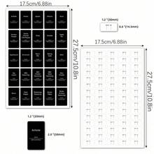 1 Set Multifunctional Kitchen Spice Jar Labels, Waterproof And Oil-Proof Washable Spice Jar Labels (Jars Not Included) - Multicolor - View 12