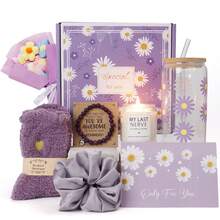 女士礼篮，女士生日礼物，送给妈妈、妻子、女友、姐妹的礼物 - 生日快乐，圣诞节，情人节，母亲节礼物 - 紫色 - 查看 1