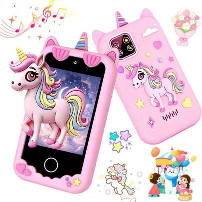 儿童玩具手机，适合3-12岁儿童，是一款寓教于乐的玩具，配备2.8英寸触摸屏、ABC字母学习功能、音乐提醒功能和8GB存储空间，是完美的生日和圣诞礼物。