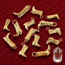 3 Pcs 304 Stainless Steel Boot Pendant Shoe Pendant Plated 18K Gold DIY Bracelet Necklace Bag Pendant Pendant - Multicolor - View 6
