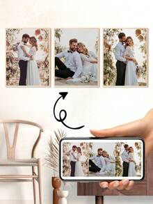 3件套定制帆布墙画,个性化无框海报,温馨室内有框帆布画,婚礼纪念品,婚礼装饰,复活节装饰,母亲节礼物,父亲节礼物,个性化纪念礼物,适用于复活节、婚礼、母亲节、父亲节、情人节、房间装饰,可定制商品,卧室装饰,定制礼物,图片,照片,有框墙画,送给闺蜜的礼物,送给家人的礼物,生日礼物,送给男友、女友、家人、爱人、朋友的礼物,永恒的爱 - 彩色 - 查看 4