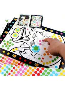 10pcs DIY Dot Painting Art Craft Kit, Suitable For Beginners, Polyester Handmade Set, Simple Dot Art Activity, Marked Jewelry Making Kit, For Educational Entertainment, Creative Birthday Gift (Random Pattern) - Multicolor - View 8