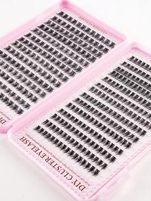 392pcs Cartoon Style False Eyelashes, One Piece Eyelash Extensions With Transparent Natural Look, Dense & Curly Design, Suitable For Beginners, Reusable - D - View 4