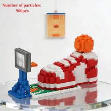 Bộ đồ chơi lắp ráp mô hình bóng rổ 900 mảnh, đồ chơi lắp ráp thủ công từ các hạt nhỏ, thích hợp trang trí văn phòng, nhà cửa, giá sách, dùng trong các buổi họp mặt gia đình và giải trí, quà tặng ngày lễ. - trộn - Xem 9