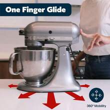 Cooks Innovations: Original 3 Pack Kitchen Countertop Appliance Sliders Mat - Scratch Protecting And Heat Resistant Easy Moving Slider Mats For Countertop Appliances - Coffee Maker Air Fryer Blender - Charcoal - View 5