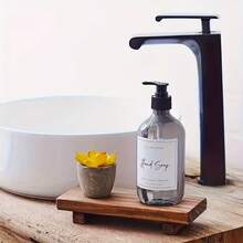 1件装木质浴室托盘，浴室收纳整理架，淋浴托盘，浴室装饰，皂液器架，多功能梳妆托盘，卧室香薰及首饰展示托盘，理想的乔迁、斋月、生日礼物，也可作餐盘使用 - C-木色 - 查看 7