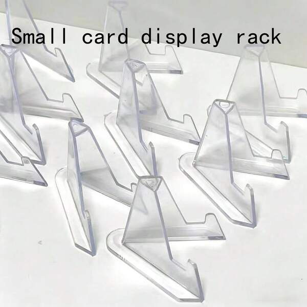 12 piezas Soporte de exhibición de acrílico con ranura dual - Exhibe tus coleccionables - Soporte de exhibición multifuncional para monedas, tarjetas deportivas, teléfonos, tarjetas de presentación - Organizador de escritorio duradero y elegante