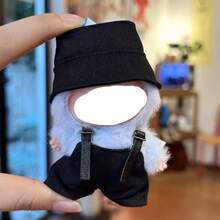 [Only Doll Clothes] BUBU Generation 4 Secret Code For Labubu Set: Overalls And Bucket Hat, Generation 4 Secret Code Doll Clothes, Generation 4 Blind Box Overalls And Bucket Hat Plastic Figurine Outfit - Multicolor - View 5