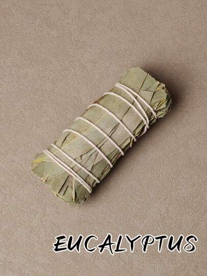 1 pieza 10cm/4 pulgadas Hoja de eucalipto aromática, palitos aromáticos de flores y hierbas, salvia blanca, palitos aromáticos de lavanda blanca de California para limpieza del hogar, meditación aromática, regalos para familia y amigos, adecuado para dormitorio, sala de estar, baño, etc.