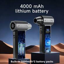 160,000 RPM Turbo Blower Fan - Brushless Motor, Multiple Nozzles, Digital Display Handheld Blower For Computer/Dust/Car/Leaf Cleaning - Multicolor - View 8