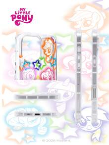MY LITTLE PONY 1个奢华优雅的小马宝莉主题透明气垫手机壳，官方授权产品，兼容 16/16 Pro/16 Plus/16 Pro Max、17/17 Pro/17 Pro Max、15/15 Pro/15 Plus/15 Pro Max、14/14 Plus/14 Pro Max、13/13 Pro/13 Pro Max、12/11/X/XR/XS Max、Galaxy S25 Ultra、S24 FE、S23 Plus、S22、S21、S20 FE，一款可爱的圣诞节智能手机保护套。 - 無色 - 查看 3