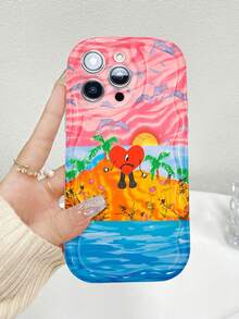 Corazón triste en la isla. Esta elegante funda para teléfono es compatible con Samsung, Apple, VIVO, OPPO, , Transsion, ,  y Honor. Fabricada en silicona TPU, ofrece protección contra golpes y caídas, además de una sensación superior. Es un regalo ideal para familiares, amigos y seres queridos, y una opción perfecta para San Valentín. - transparente - Ver 5