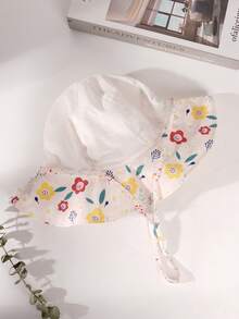 1顶女婴夏季宽檐UPF50+防晒帽 - B - 查看 8