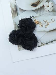 1pc Elegant Floral Mesh Rose Brooch, Suitable For Women To Wear On Daily, Party, And Work Outfits - Shape - View 18