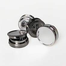 New 2-Layer 60mm Diameter Gold Plastic Manual Grinder, Smoking Accessory Tool, Hand Rolling Essential Grinder, Holiday Gift For Smokers - Gold - View 10