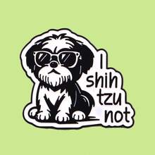 “我不是西施犬”珐琅徽章，可爱动物狗狗胸针，翻领别针，可别在背包、服装、配饰或珠宝上，是送给朋友的绝佳礼物。 - 黑色 - 查看 2