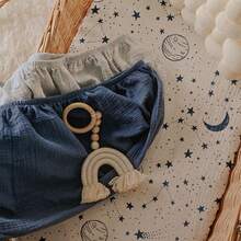 3 Packs Stretchy Baby Bassinet Sheets Soft Breathable Fitted Bassinet Mattress Sheet Universal Fit For Baby Bassinets Moses Basket Oval Rectangle Pad Mattress 32"X16" - Multicolor - View 6