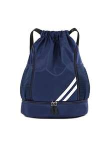 Mochila con cordón impermeable con compartimento para zapatos, bolsa deportiva de gran capacidad unisex con correas de hombro ajustables, adecuada para baloncesto, fitness, yoga, viajes al aire libre, escuela - Multicolor - Ver 14