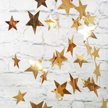 2 Conjuntos de Guirlanda de Lantejoulas Douradas de 157.48 Polegadas - Ideal para Decorações de Festa, Presentes de Aniversário, Casamentos, Lembrancinhas de Festa de Ramadã, Itens de Ramadã, Decorações de Eid, Ramadã Kareem, Mubarak - Dourado - Visão 5