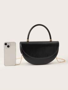 优雅女士手提包，简约链条手拿包，轻盈奢华派对/晚宴包，完美女友生日礼物，适合派对、婚礼、正式场合，可与派对礼服、晚礼服和亮片裙完美搭配。 - 黑色 - 查看 5