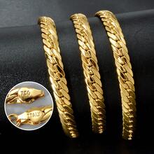 時尚奢華意大利750 18k鍍金銅項鍊，適合女性日常佩戴 - 金色 - 查看 4