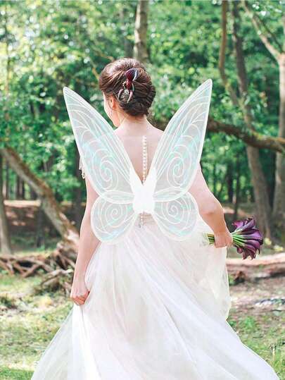 1件成人仙女翅膀，女孩蝴蝶翅膀，天使翅膀，女士仙女服装，万圣节装扮派对礼物，成人仙女服装翅膀，女孩蝴蝶翅膀，天使翅膀，万圣节装扮，角色扮演，圣诞节礼物，新年礼物，万圣节配饰，角色扮演派对