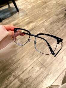 "Deep Think"Series Luxurious And Elegant Reinstallation Manufacturing Court Style Blue Light Glasses,Blue Light Glasses For Woman Men Safety Glasses  Glasses Protection Computer Gaming Glasses Women Cute Light Weight Red Frame Oversized Non Prescription Small Face Square Cat Eye Reduce Eye Fatigue On Computers, TVs, Phones, And Games, Suitable For Computer Lense Screen Protector Plain Glasses Clear Lens Glasses Blue Light Light Blocking Glasses Blue Light Glasses Light Glasses For For Women Men Light Glasses For Glasses For Women 99 Blue Light Glasses For Woman Blue Light Glasses Women/Men, Fashion Round Frame UV Ray Filter Computer Gaming Glasses Computer Glasses - Anti Eyestrain & UV Glare Protection Anti Glare - 銀色 - 查看 2