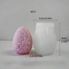 Khuôn silicon hình trứng tự làm, khuôn silicon đa năng dùng để làm sáp, thạch cao. - Trắng - Xem 3