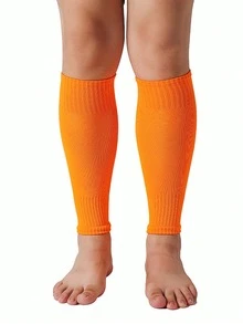 1 đôi ống tay thể thao trẻ em, bảo vệ ống chân khi chơi bóng đá, làm từ vải dệt kim polyester, thích hợp cho các hoạt động thể thao ngoài trời dành cho trẻ em từ 8-16 tuổi. - Nhiều màu - Xem 14