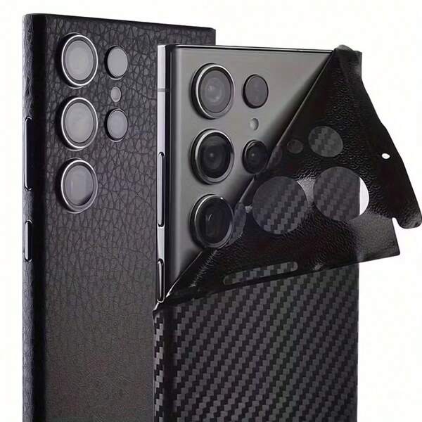 黑色全覆盖屏幕保护膜，兼容三星 Galaxy S25 Ultra，屏幕保护必备品，适用于日常、办公、家庭使用。防水、防震、防摔、防刮花。