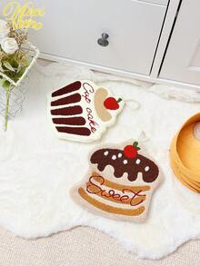1/2pcs Cartoon Cake, Cute Hand Towel, Can Be Hung, Thick For Students, Kitchen And Bathroom Hanging, Convenient For Home Use And Carrying For Bathroom Kitchen Decor Dish Cloths Kitchen Towel - Multicolor - View 3