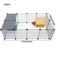 Easy Assembly Hamster Fence, Freely Assembled Small Animal Cage, Rabbit Fence, Indoor Home Use - Multicolor - View 4