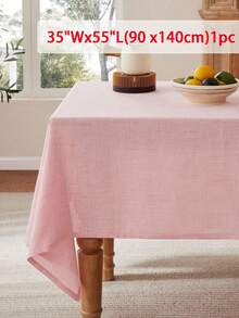 1/36pcs Elegant Solid Color Tablecloth, Skin-Friendly Absorbent Reusable, Suitable For Valentine's Day Picnic, Party, Living Room, Dining Room, Home Decor - Pink - View 10