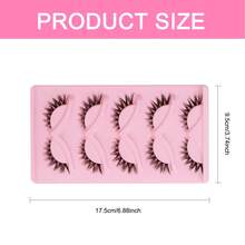 5 Pairs 5D Thick & Dense False Eyelashes, Natural Look, DD Curled & Fluffy Fake Lashes, Cat Eye Lashes, Faux Mink Lashes, Fluffy Cartoon Eyelashes, Makeup Tools, Suitable For All Occasions, Curled & Voluminous Lashes - Black - View 4