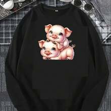 1pc/2pcs/3pcs Cute Pig Animal Pattern Heat Patch, Durable Long-Lasting Heat Transfer Sticker For DIY T-Shirt, Sweatshirt, Jeans, Hoodie, Backpack, Jacket, Handbag, Pillow - L+S - View 6