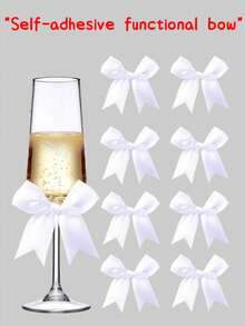 Decoración de lazo de cinta de satén rosa, empaque de regalo, adecuado para botellas de champán, pasteles, dulces, manualidades DIY, regalos, bodas, baby showers, despedidas de soltera, Navidad, cumpleaños, fiestas al aire libre, campamentos, Halloween y talla grande - Varios colores/estilos aleatorios - Ver 23