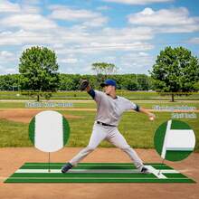 Dragonpad 10x3 Ft Professional Softball Pitching Mat - All-Weather Practice Mat With Rubber & UV-Resistant Turf For Indoor/Outdoor Training - Green - View 6