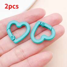 2pcs 21x22mm Mixed Heart Shaped Metal Findings DIY Bracelet Necklace Earring Components For Crafts Jewelry Making Supplies - Multicolor - View 15