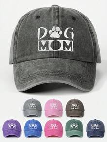 1 件可调节户外刺绣“狗妈妈”棒球帽，休闲防晒帽适合春秋季节、旅行、时尚百搭、男女通用 Y2K 风格太阳帽 - 棒球帽 - 查看 18