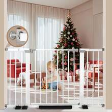 zxxaoWink  de  para s 49in  de  Niños y Mascotas con Cierre Automatico y Fiacion a Presion Kit de Extension de 2.7/5.5/8.2 Incluido para Escaleras sperro trepa escalera - Blanquecino - Ver 7