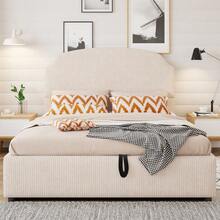 Bed Bases & Foundations - Beige + Upholstered + 140cm*200cm - View 1